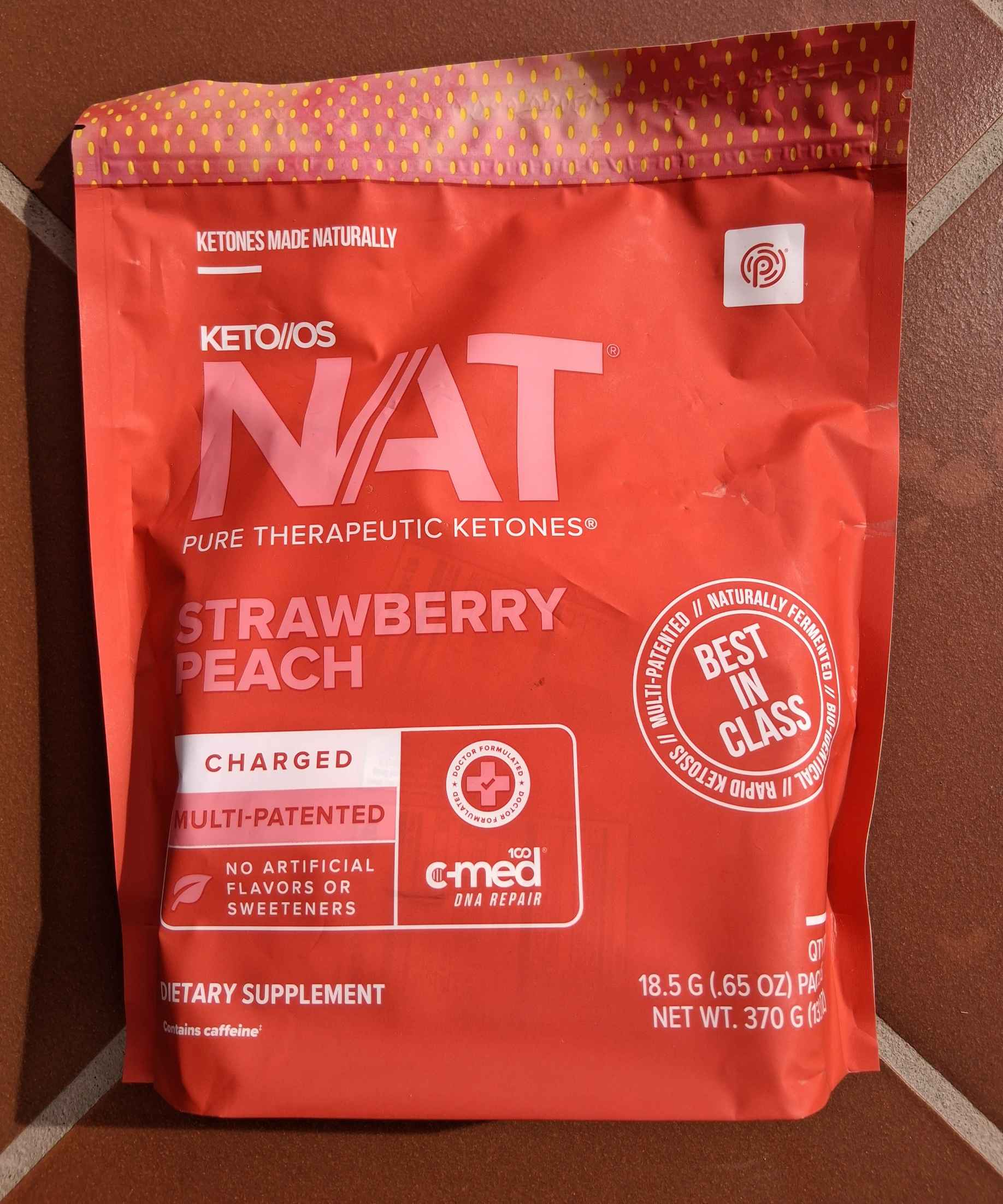 Strawberry Peach con caffeina