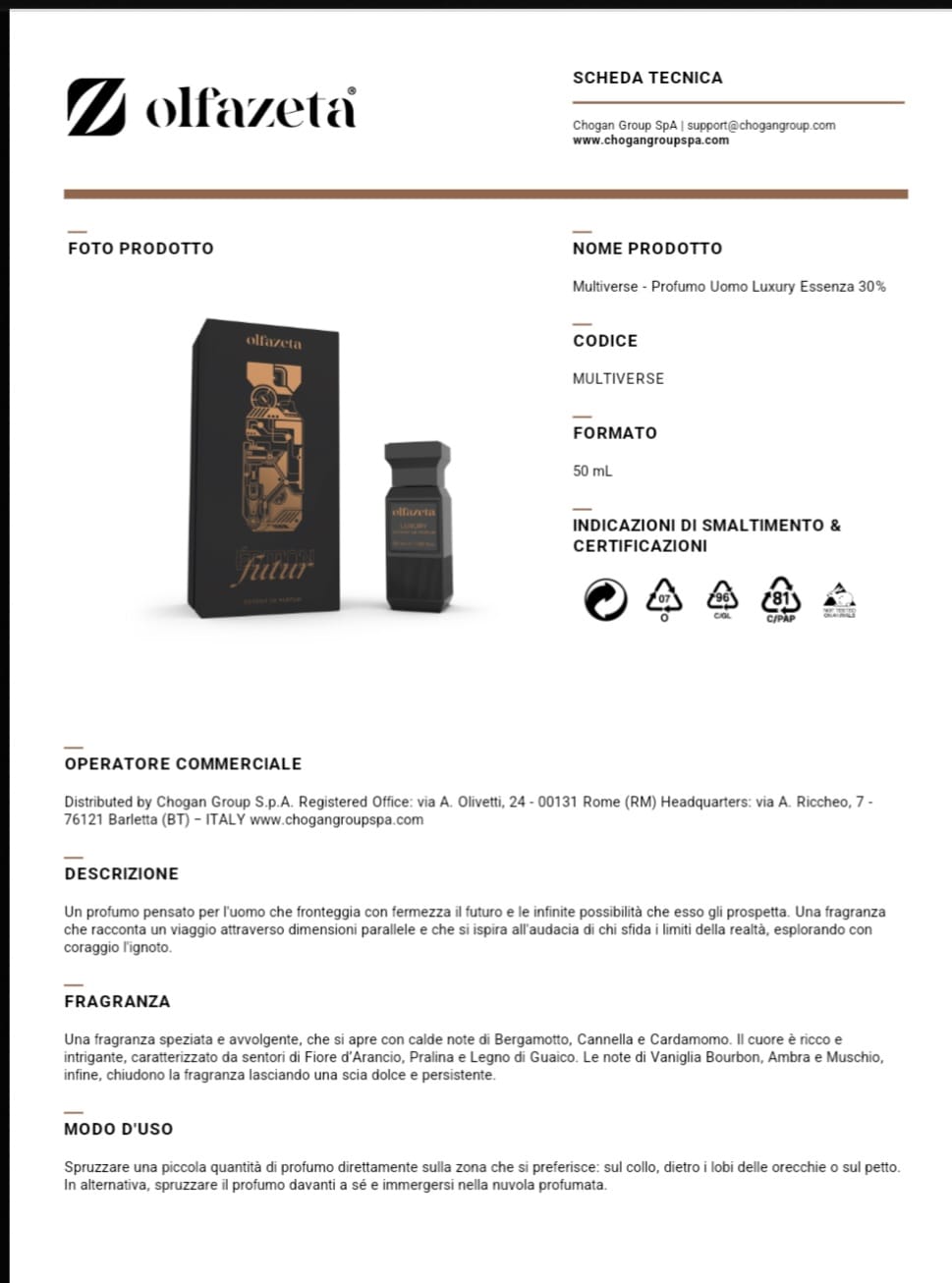 Profumo Chogan Multiverse M