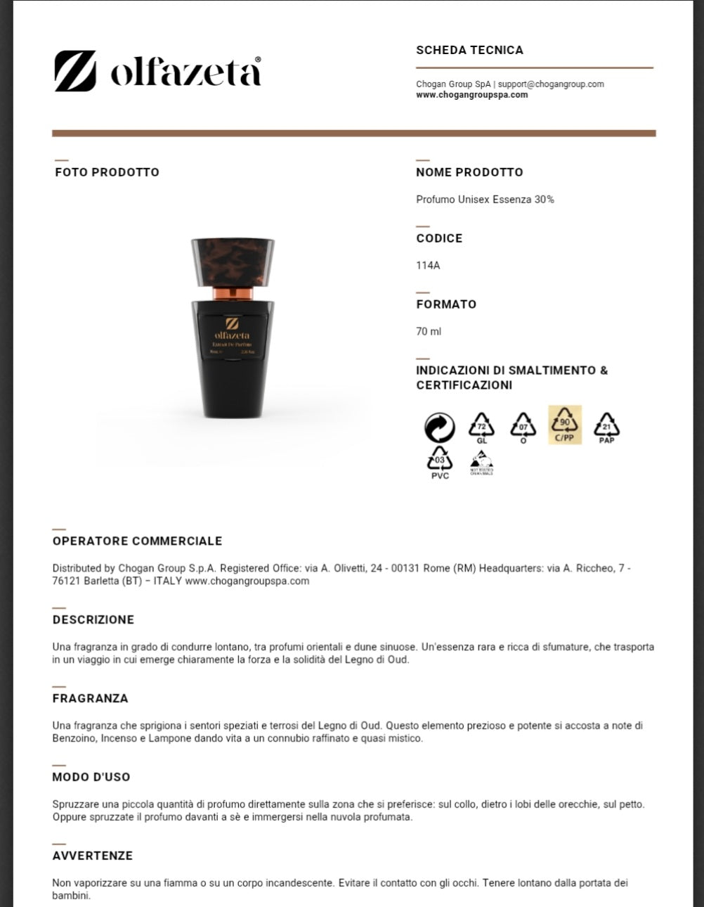 Profumo Chogan 114 Ispirato a Ombre Nomade di Louis Vuitton