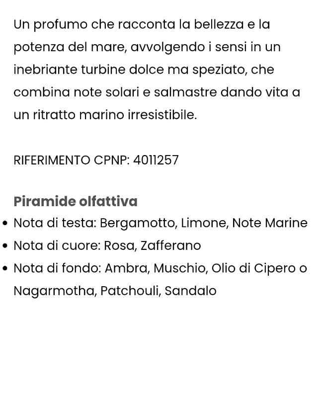 Profumo Chogan 130U Ispirato a Megamare di Ortoparisi