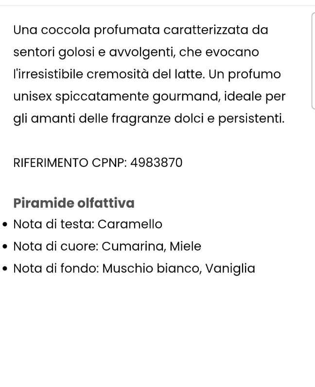 Profumo Chogan 144U Ispirato a Bianco latte di Giardini Toscana