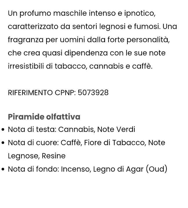 Profumo Chogan Uomo 074 Ispirato a Black Afgano di Nasomatto