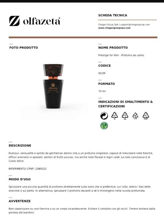 Profumo Chogan 001 Ispirato a One Million di Paco Rabanne
