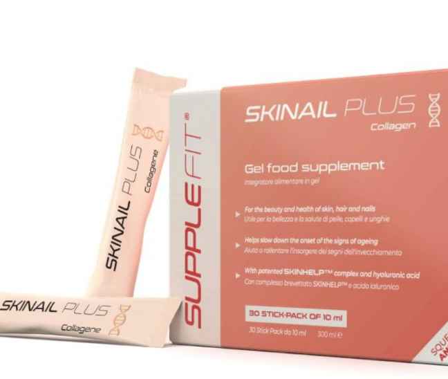 SKINAIL PLUS - Integratore alimentare in gel per pelle, capelli e unghie - 300 ml